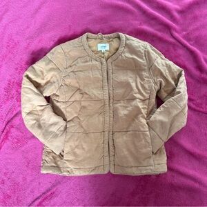 Wilfred Light Brown Quilted Utility Jacket